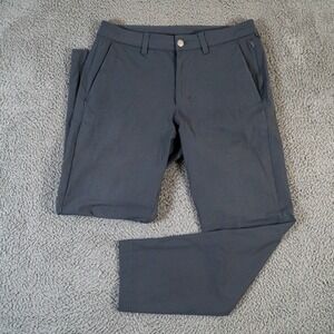 Lululemon‎ Pants Men 30x30 Blue Commission Slim Fit Warpstreme Zip Pocket